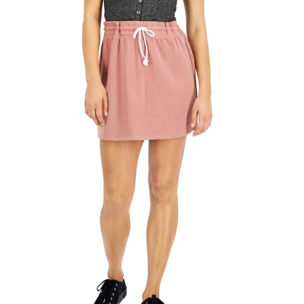 NEW! Grayson/ Threads Black Label Skirt Drawstring Medium Cotton Polyester Peach
